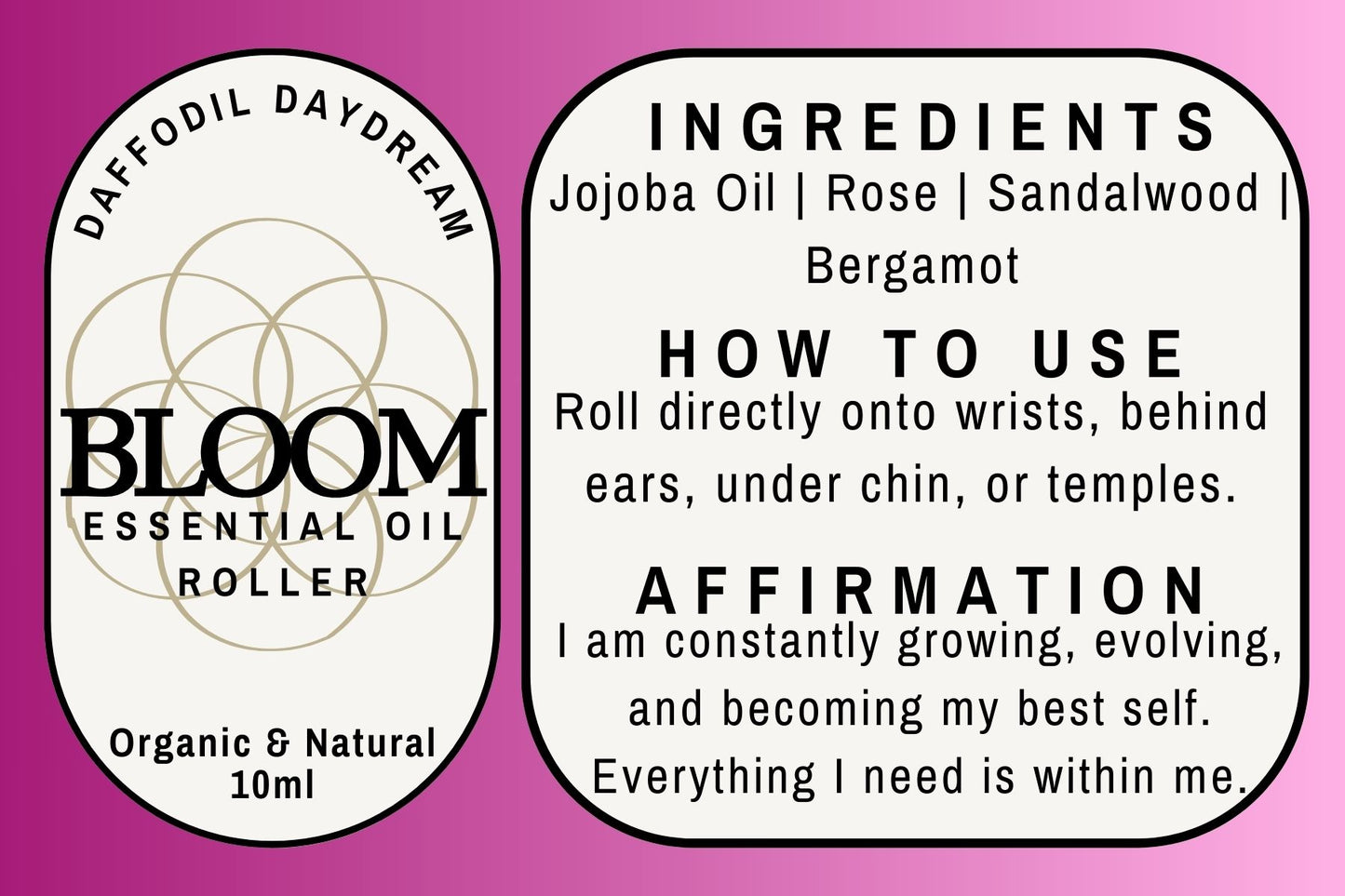 Bloom Essential Oil Roller