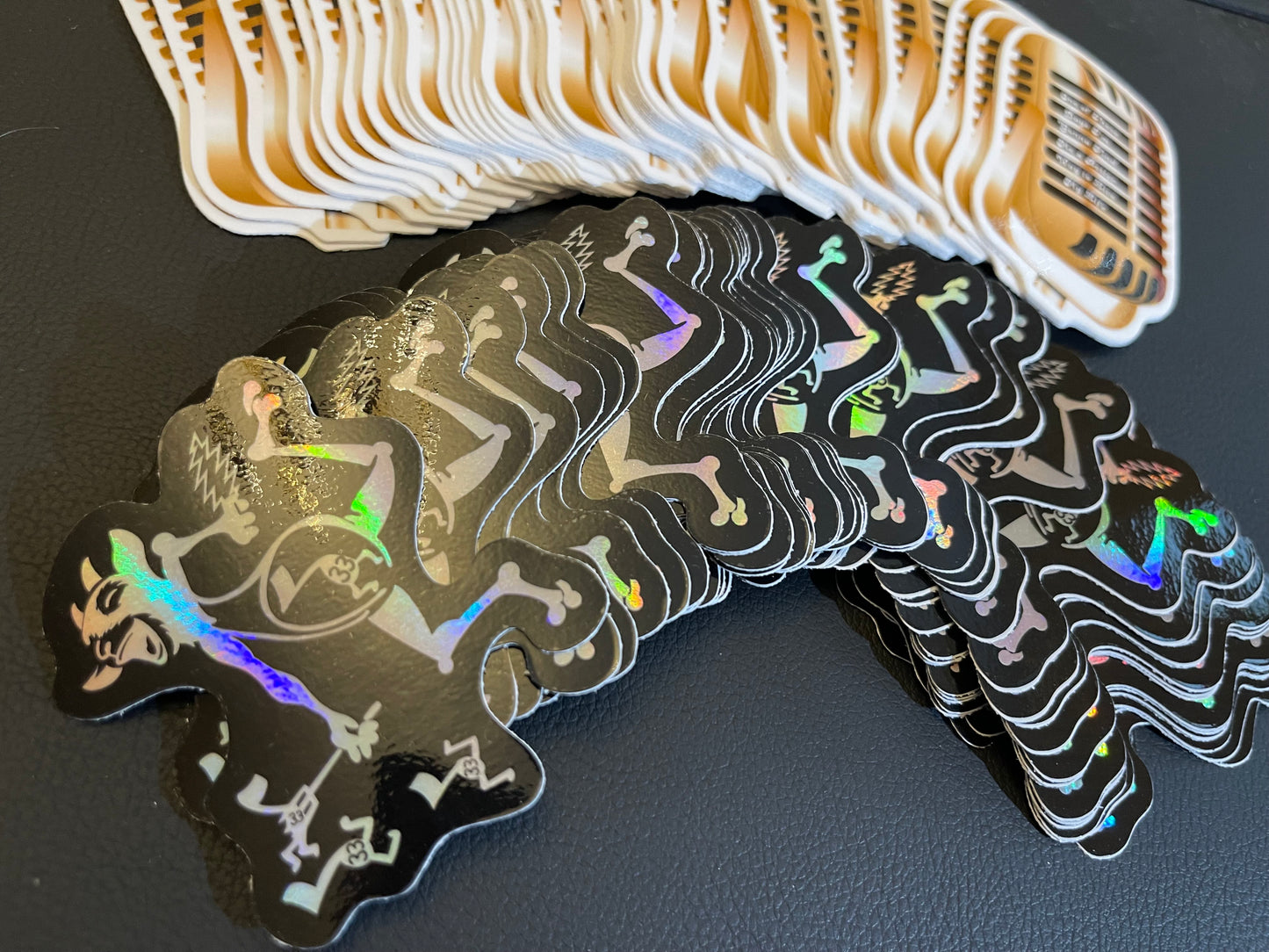 Holographic Note Eater Goat Sticker