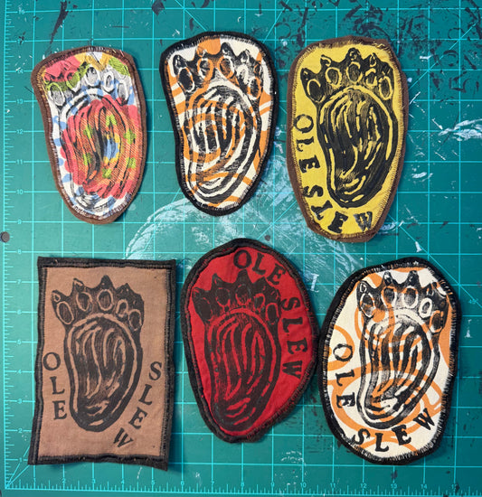 Ole Slew/Bear Tracks  Sew On Patch