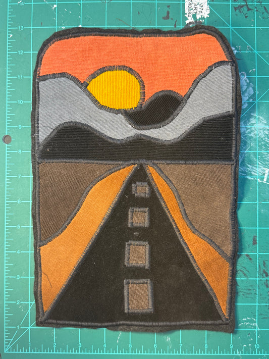 Patchwork “Highway Prayers” Sew On Patch