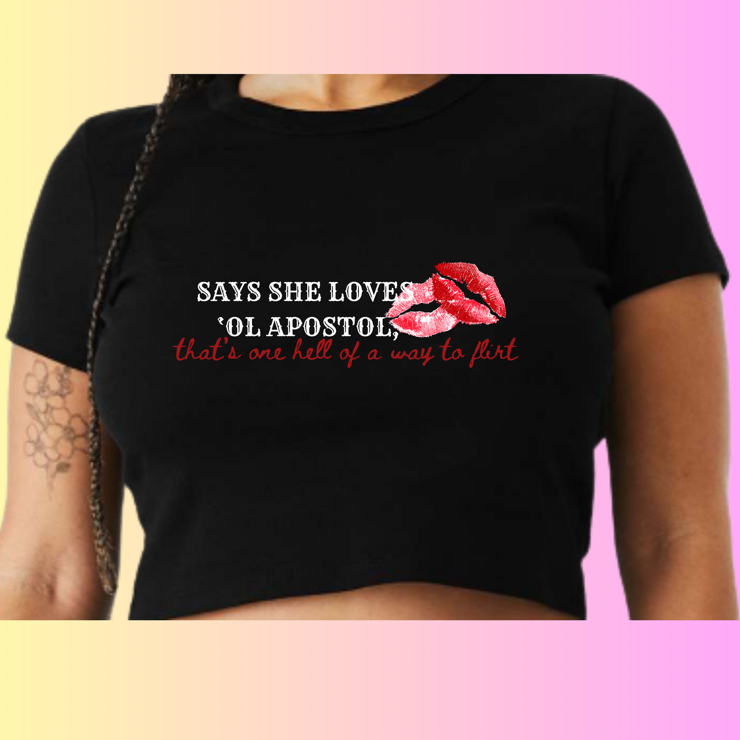 Shoot The Gun Ladies Crop Tank/Hoodie