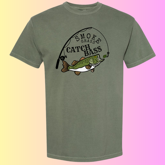 Smoke Grass, Catch Bass T Shirt
