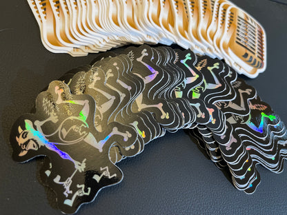 Holographic Note Eater Goat Sticker